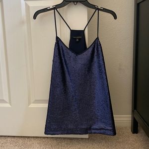 Banana Republic blue sequin tank, size medium